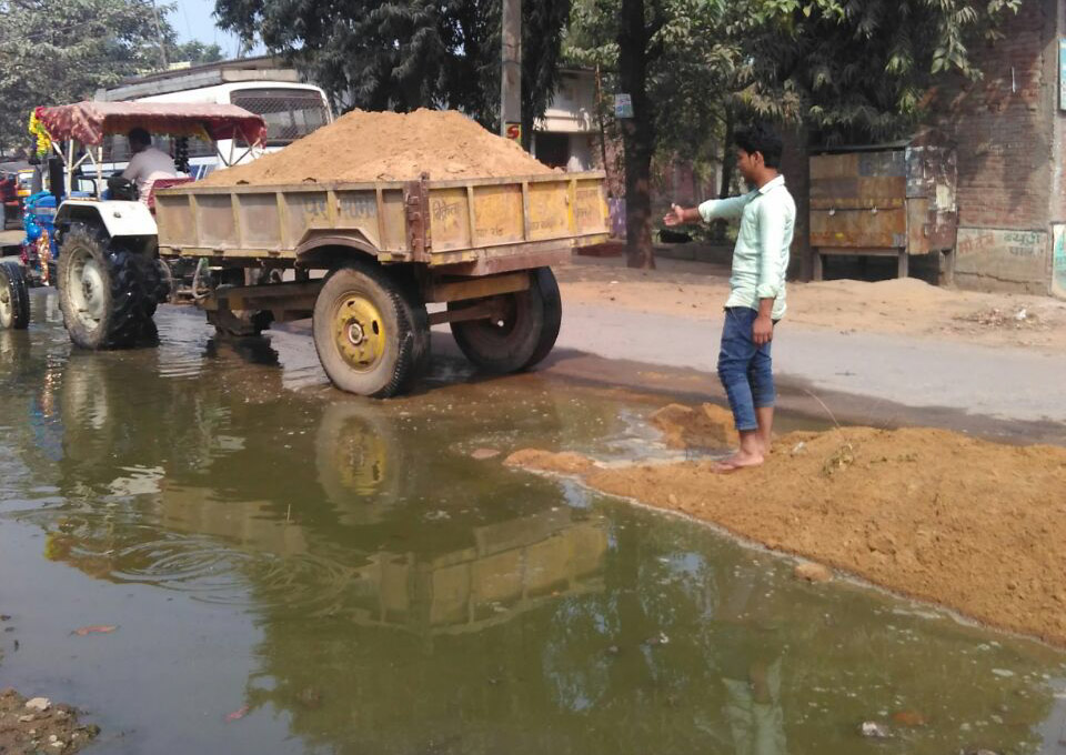 पोर्टल के न्यूज़ का असर, गया रोड में हुई तत्काल व्यवस्था