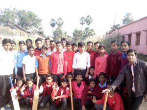 अशोक इंटर स्कूल के प्रांगण में हुआ क्रिकेट का आयोजन