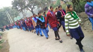 स्वच्छता को लेकर स्कूली बच्चों ने निकाली जागरूकता रैली