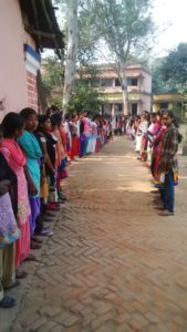 आगामी मानव श्रृंखला को लेकर करायी जा रही पूर्वाभ्यास