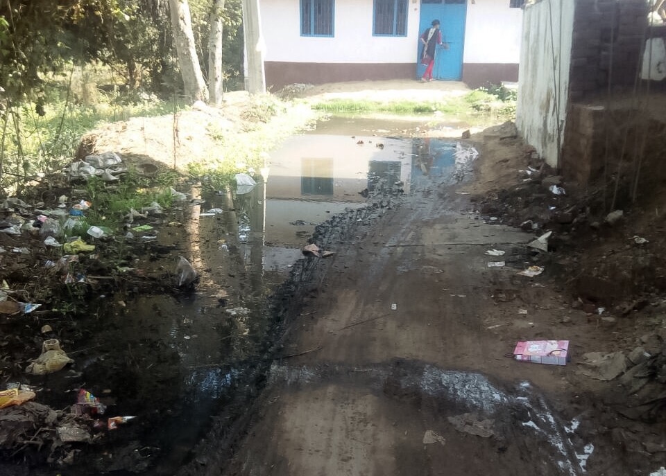 बिगन बिगहा में जल जमाव और गंदगी की समस्या से आम जनजीवन अस्तव्यस्त