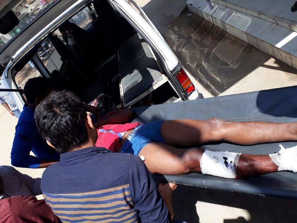 बाइक एवं बुलेट की भिड़न्त-एक गम्भीर रूप से ज़ख़्मी, पटना रेफ़र