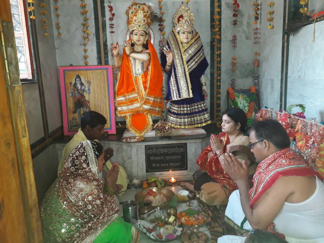 मनाया गया मां दुर्गा, राधाकृष्ण की प्राण प्रतिष्ठा का वार्षिकोत्सव