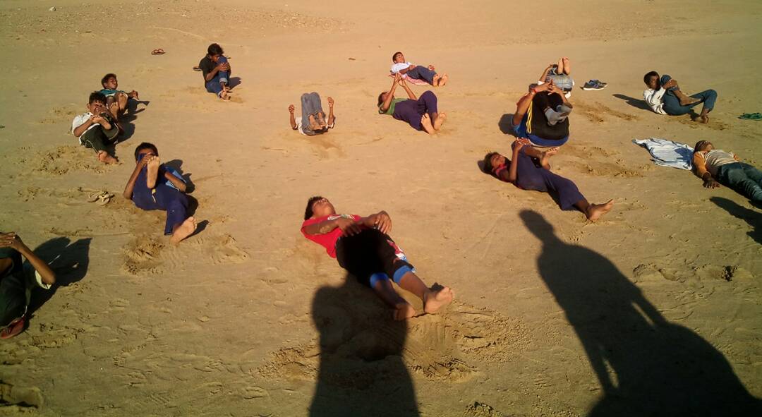 जीवन में योग को अपनाने का संकल्प लिया गया