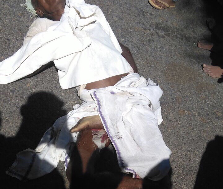 ट्रक की चपेट में आने से एक वृद्ध की घटना स्थल पर मौत