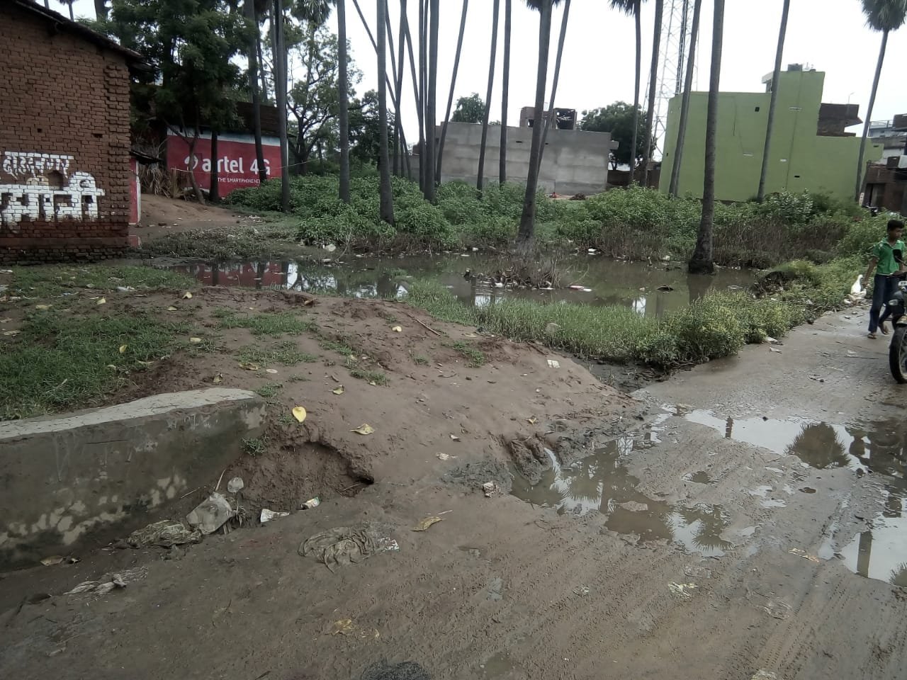 जल निकासी का प्रबंध करने की मांग  ।