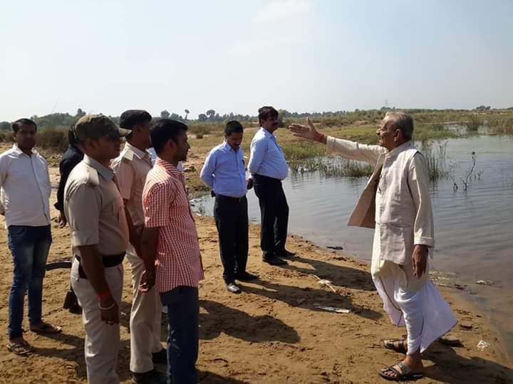 छठ घाटो का किया गया निरीक्षण ।