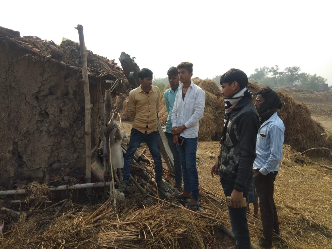 आगलगी पीड़ित से की मुलाकात, सहायता उपलब्ध कराने का आश्वासन
