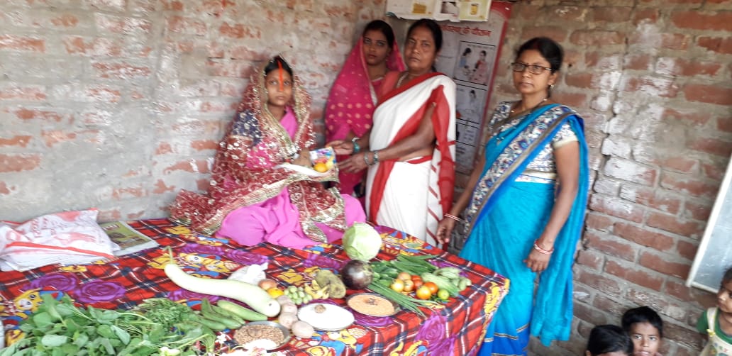 किया गया गोद भराई की रस्म